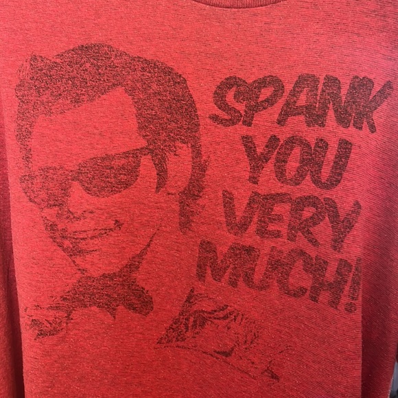 Ace Ventura Spank You Very Much! Two-Tone Red Graphic Print T-Shirt. - Picture 5 of 9